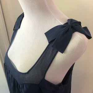 Sweet Rebecca Taylor silk slip dress bow accents